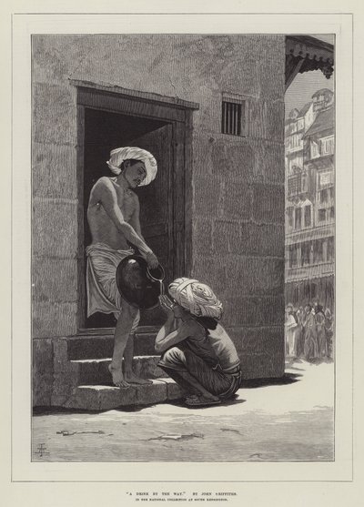 Een Drankje onderweg, in de Nationale Collectie in South Kensington door John Griffiths